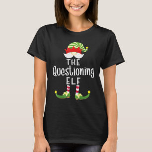 Questioning Elf Group Christmas Pajama Party T-Shirt
