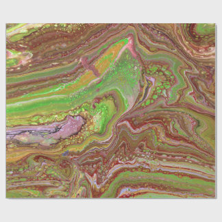 Questions 1 Wild Green Maroon Wrapping Paper