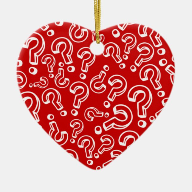 Questions Ceramic Ornament (Front)