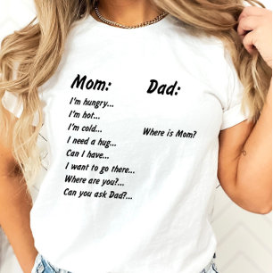 Questions for mum and dad T-shirt