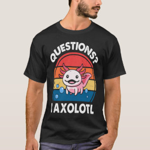 Questions I Axolotl Youth Retro Funny Cute Axolot T-Shirt