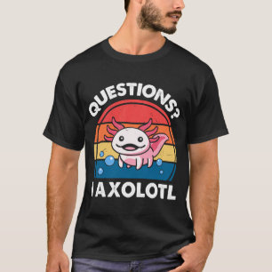 Questions I Axolotl Youth Retro Funny Cute Axolot T-Shirt