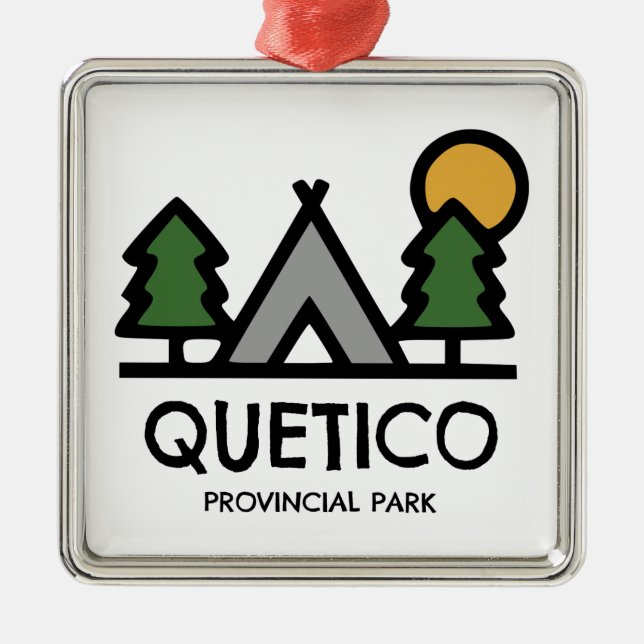 Quetico Provincial Park Metal Ornament (Front)
