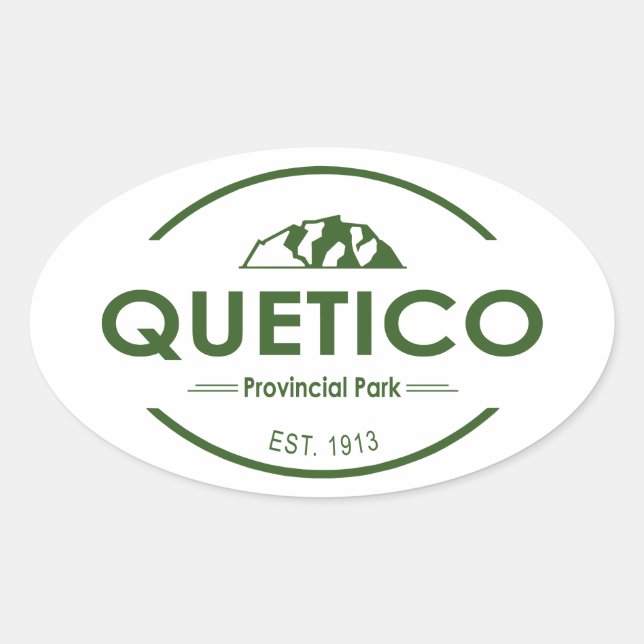 Quetico Provincial Park Oval Sticker (Front)