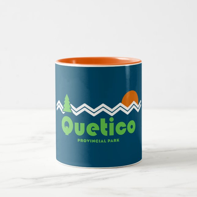 Quetico Provincial Park Retro Two-Tone Coffee Mug (Center)