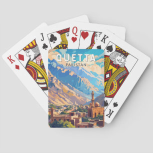 Quetta Pakistan Travel Art Vintage Playing Cards