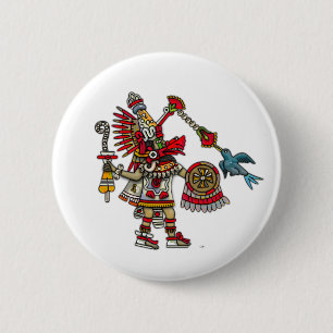 Quetzalcoatl 6 Cm Round Badge
