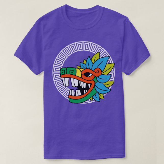 Quetzalcoatl Aztec Feathered Serpent Mayan Inca To T-Shirt (Design Front)