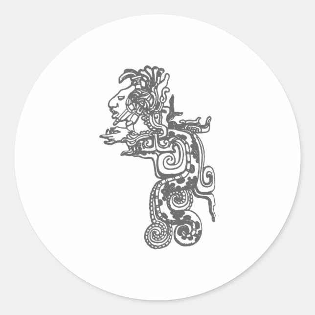 Quetzalcoatl Classic Round Sticker (Front)