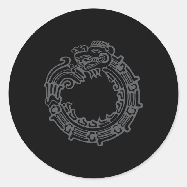 Quetzalcoatl Classic Round Sticker (Front)