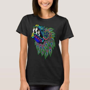 Quetzalcoatl Huichol Halloween Calavera Mexican AR T-Shirt