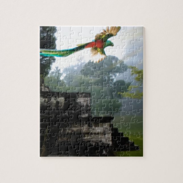 Quetzel in Tikal Jigsaw Puzzle (Vertical)