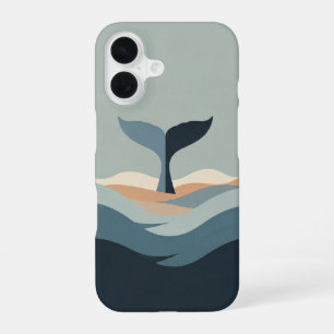 Queue de Baleine Rétro Abstraite iPhone 16 Case