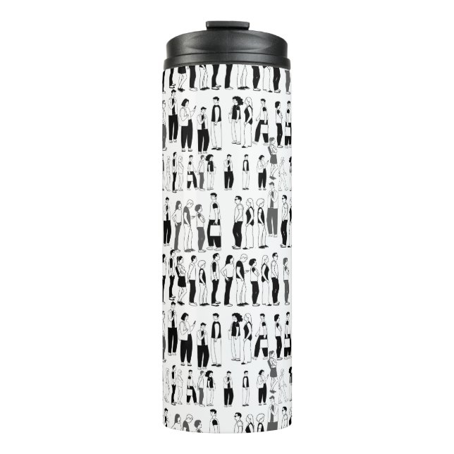 Queue, more queue No BG Thermal Tumbler (Front)