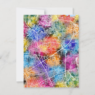 Quezon City Philippines Map Postcard