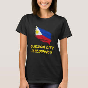 Quezon City Philippines PR Filipino Heritage Flag T-Shirt