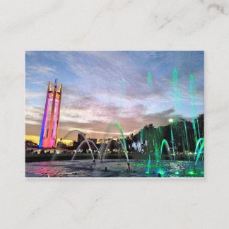 Quezon Memorial Circle Park Quezon City at Night F Loyalty Card