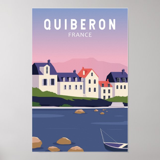 Quiberon France Travel Vintage Art Poster (Front)