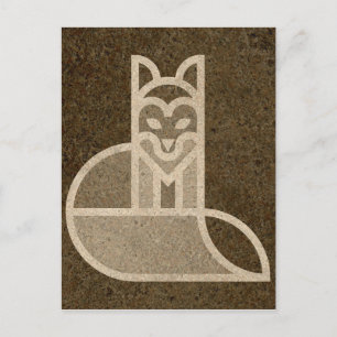 Quick Brown Fox Art Design Postcard