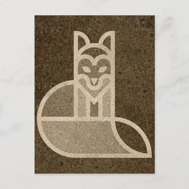 Quick Brown Fox Art Design Postcard (Front)