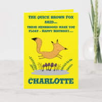 Quick Brown Fox floats Folding Birthday