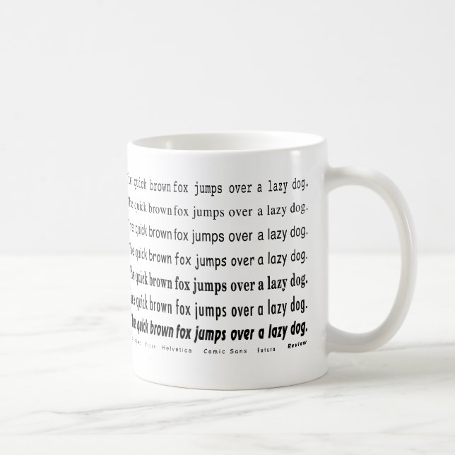 Quick Brown Fox Mug (Right)