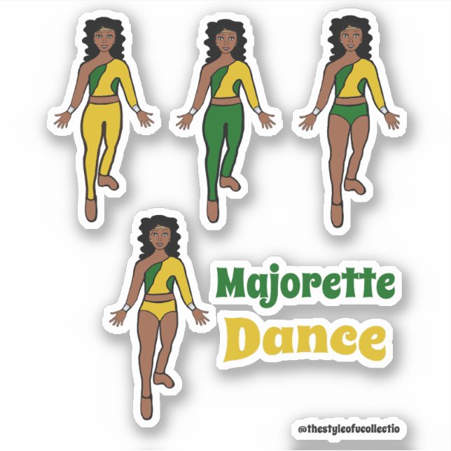Quick Change  Dancer Stickers Green Yellow (Front)