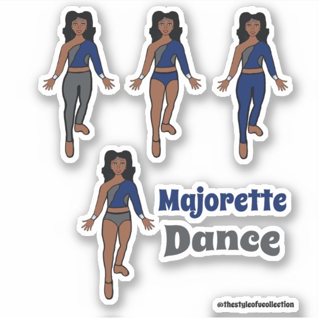 Quick Change  Dancer Stickers Navy Grey (Front)