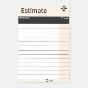Quick Estimate Sheet Post-It Notes