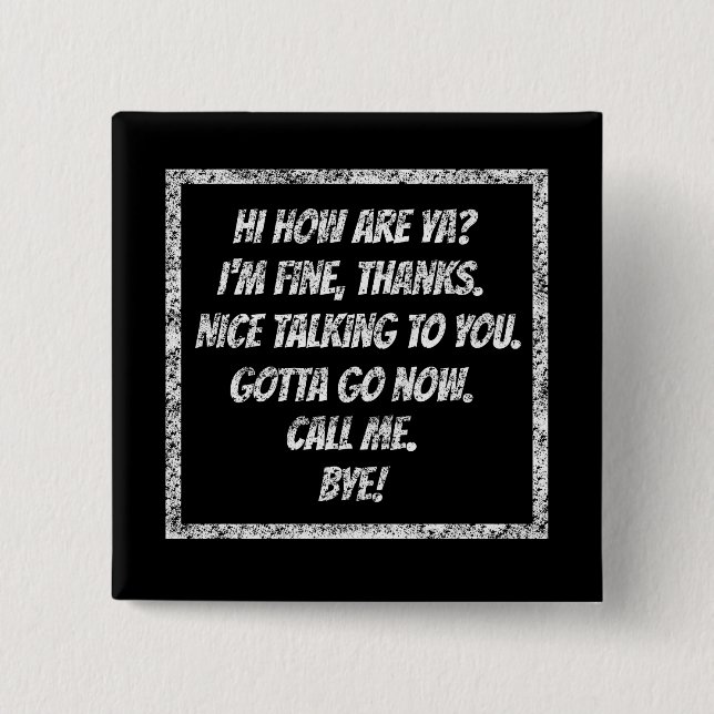 Quick Greetings 15 Cm Square Badge (Front)