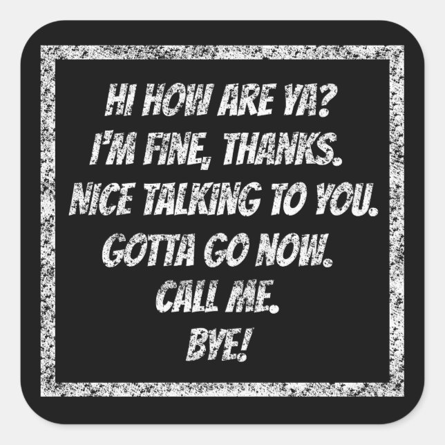 Quick Greetings Square Sticker (Front)