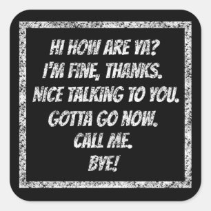 Quick Greetings Square Sticker