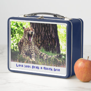 Quick Lunch Break - Cheetah Metal Lunch Box