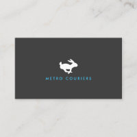 Quick Rabbit Logo (Grey) Business Card