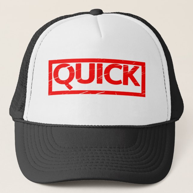 Quick Stamp Trucker Hat (Front)