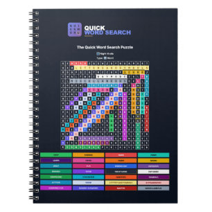 Quick Word Search — Night Mode Notebook