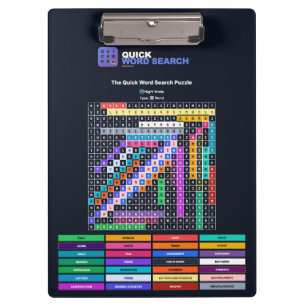 Quick Word Search — Night Mode Notebook Clipboard