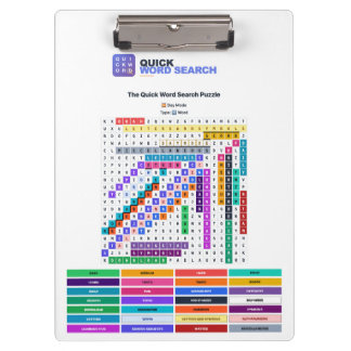 Quick Word Search Puzzle Clipboard Day Mode