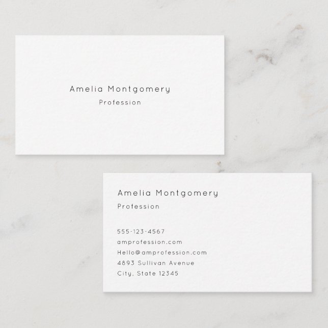 Quicksand Font Business Card Template (Front/Back)