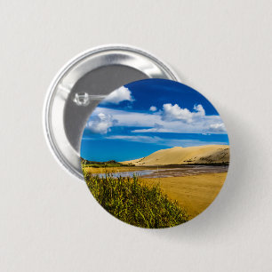 Quicksand stream near 90-Mile Beach, New Zealand 6 Cm Round Badge