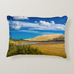 Quicksand stream near 90-Mile Beach, New Zealand Decorative Cushion