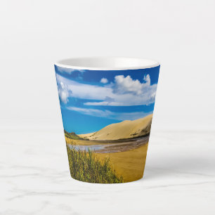 Quicksand stream near 90-Mile Beach, New Zealand Latte Mug