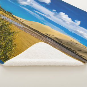 Quicksand stream near 90-Mile Beach, New Zealand Sherpa Blanket