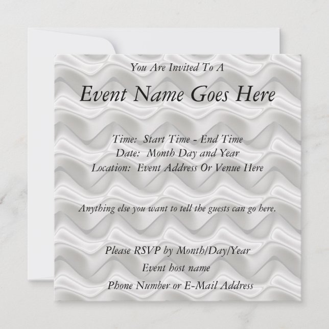 Quicksilver Zig Zags Invitation (Front)