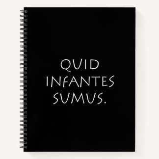 Quid infantes sumus notebook