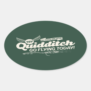 QUIDDITCH™ Recruitment Poster Oval Sticker