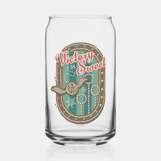 QUIDDITCH™ Victory is Sweet Holiday Cookie Graphic Can Glass (Front)