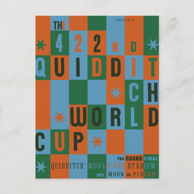 QUIDDITCH™ World Cup Checkerboard Poster Postcard (Front)