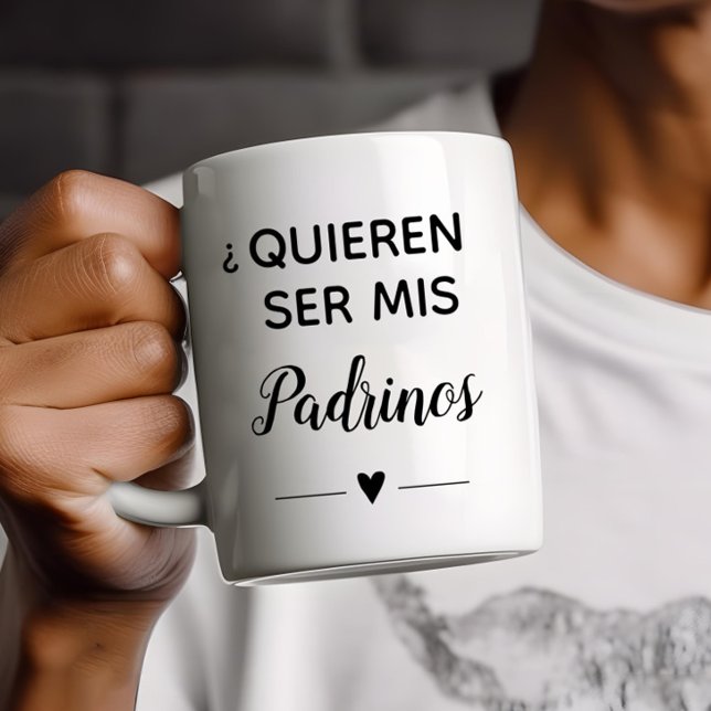 Quieren Ser Mis Padrinos Godparents Proposal Coffee Mug (Creator Uploaded)