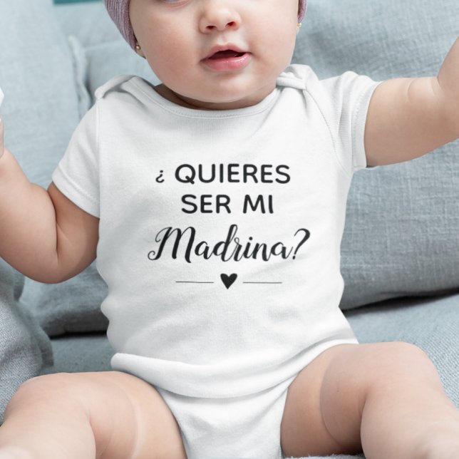 Quieres Ser Mi Madrina Godmother Proposal Baby Bodysuit (Creator Uploaded)